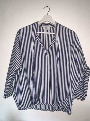 Chemisier/Blouse blanc bleu