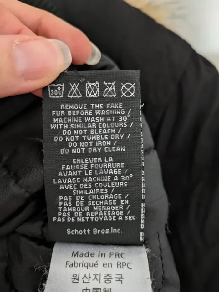 Blouson d'hiver zippée avec capuche - Schott - taille L - photo numéro 11