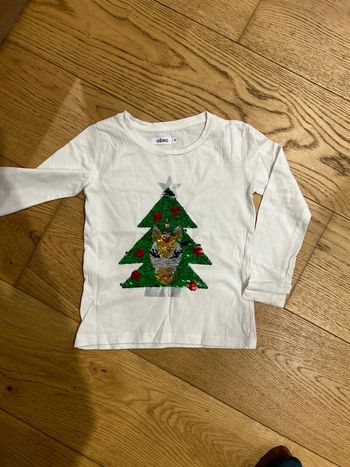 Tee shirt manches longues de noël rennes 4 ans sapin  Noël gemo ba pin