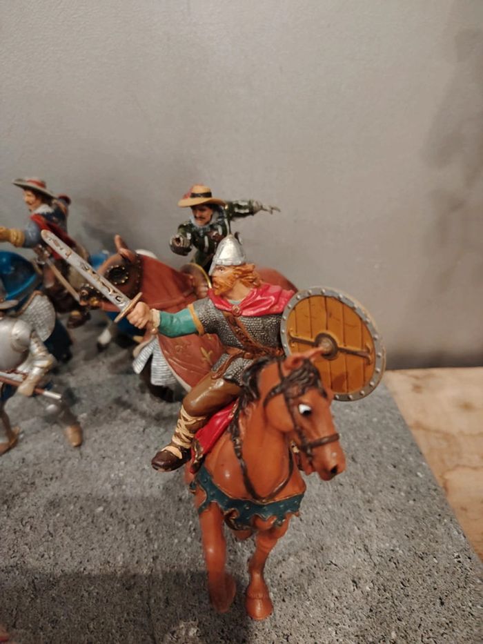 Lot figurines papo chevaux chevaliers - photo numéro 5