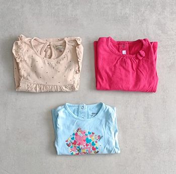 Lot de 3 hauts manches longues fille - 18 mois