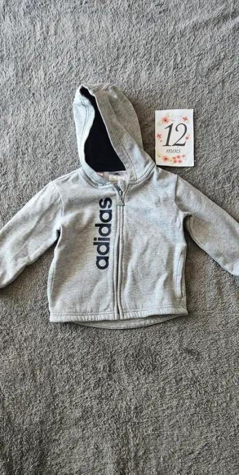 Veste à capuche Adidas 12/18 mois