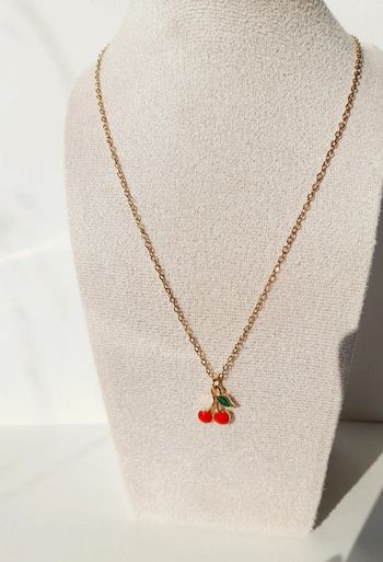 Collier cerises acier inoxydable 🍒