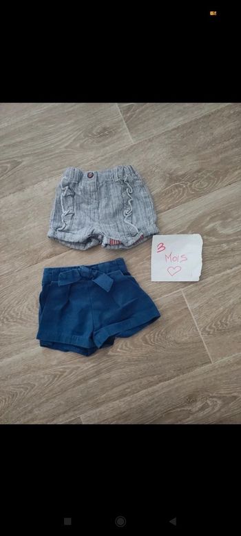 Lot short 3 mois