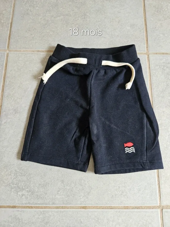 Short molleton marine Week-end à la mer