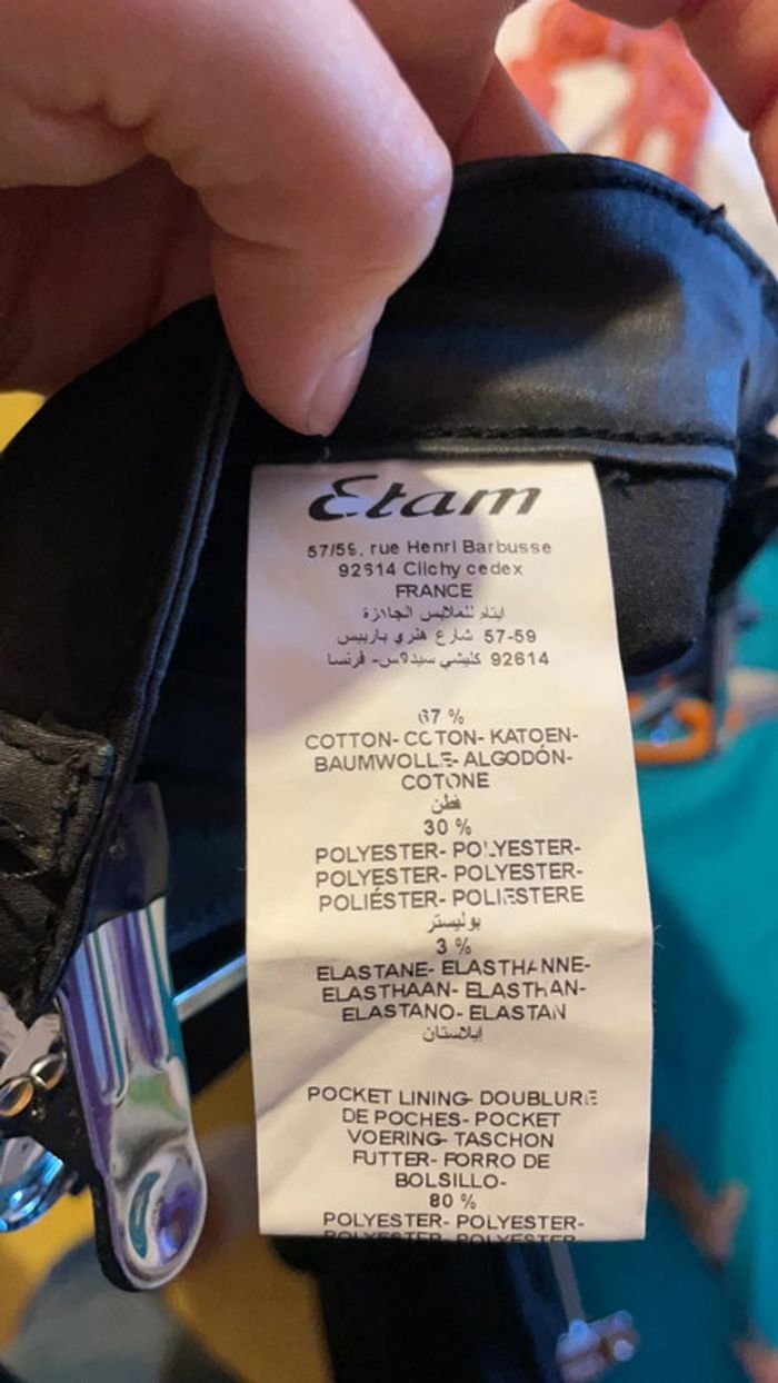 Jean femme effet ciré Etam Taille 34 - photo numéro 8