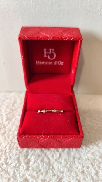 Bague dorée et strass - 16mm