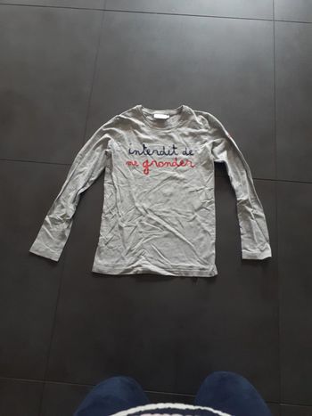 Tee-shirt manches longues interdit de me gronder 10 ans