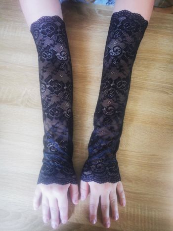 Paire de manche dentelle **N E U F ** noir élégant gant tendance punk vintage