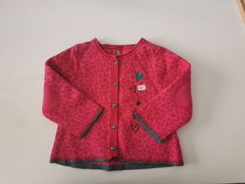 Gilet epais rose 9 mois orchestra en TBE