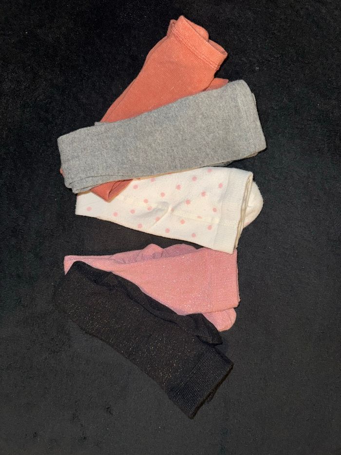 Lot 5 Collants bébé fille Taille 17/19