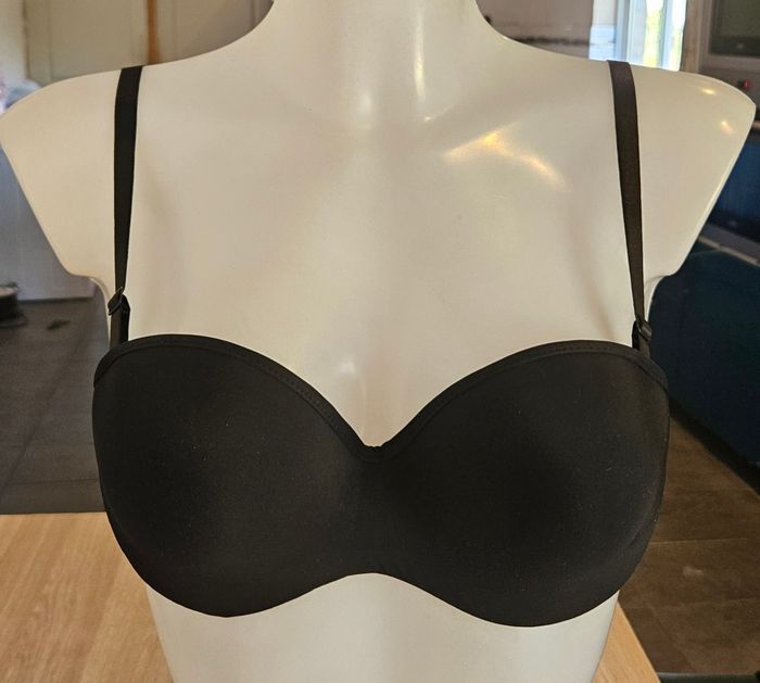 Soutien-gorge ancona 95B- noir dentelle et bretelles amovibles