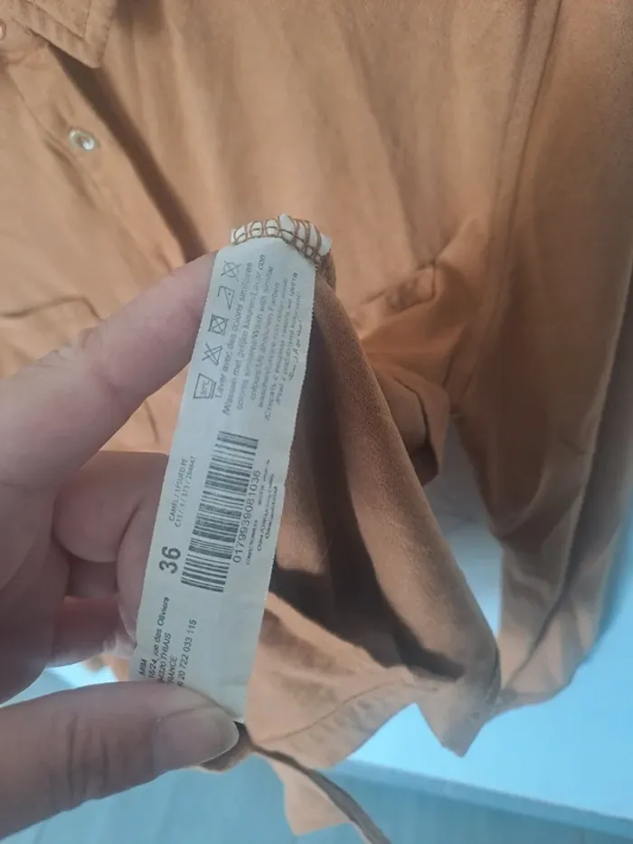 Chemise Camel effet Daim MIM Taille 36 - photo numéro 7
