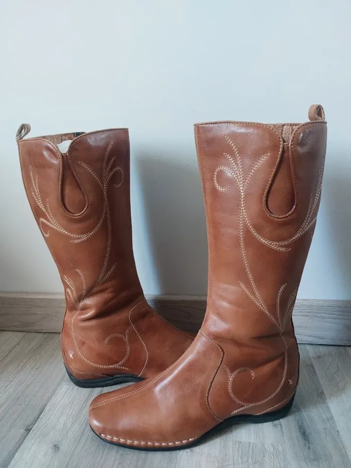Bottes 👢 cuir "pikolinos" - photo numéro 2