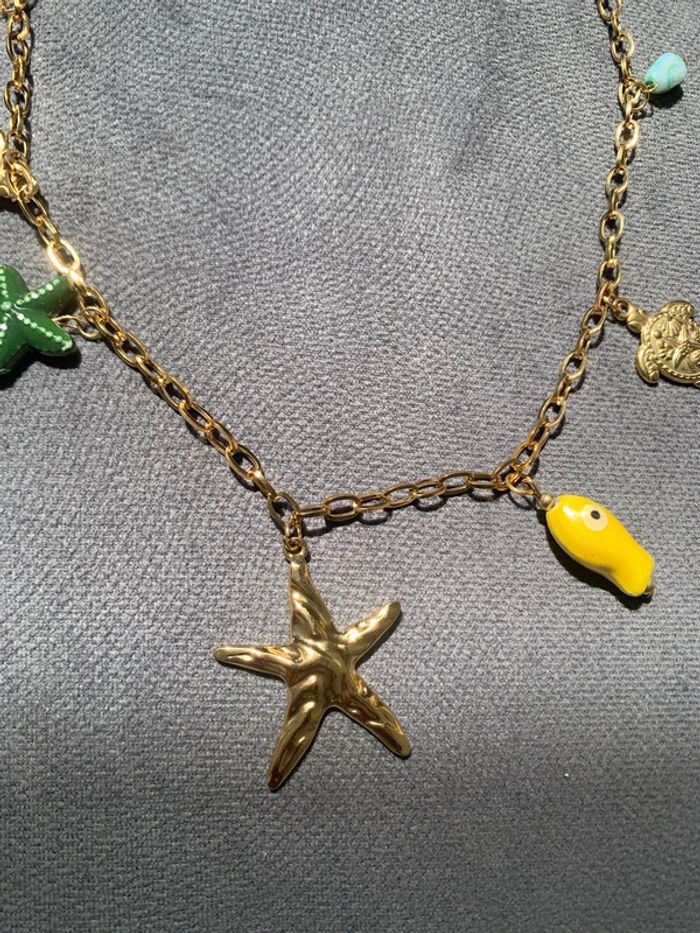 collier acier inoxydable doré - photo numéro 3