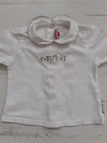 T-shirt fille écru 12 mois Catimini