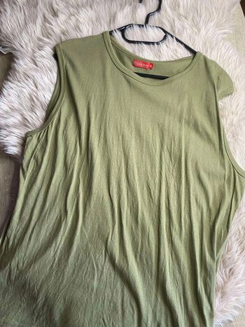 T-shirt / débardeur / maillot de corps vert kaki Tissaia Taille M / 38