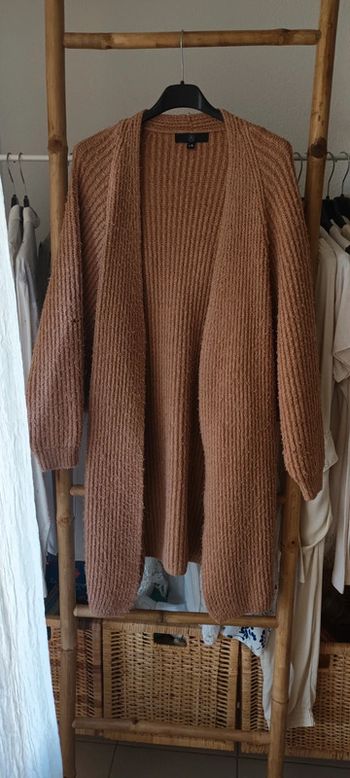 Gilet ample camel taille unique