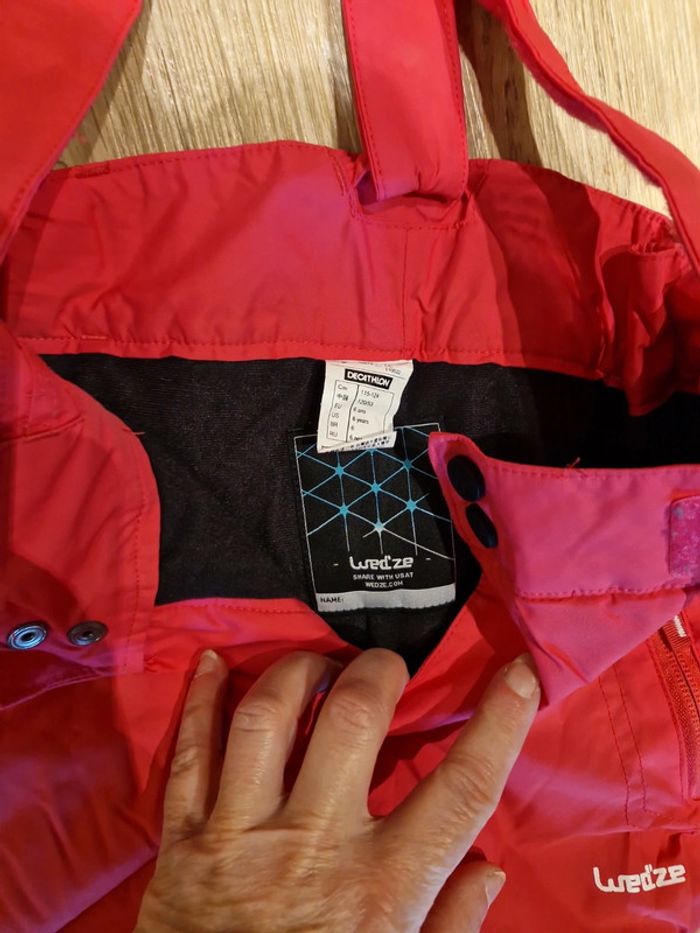 Pantalon de ski avec bretelles et scratch ceinture. Taille 6 ans. Decathlon Wed'ze. Bon état - photo numéro 2