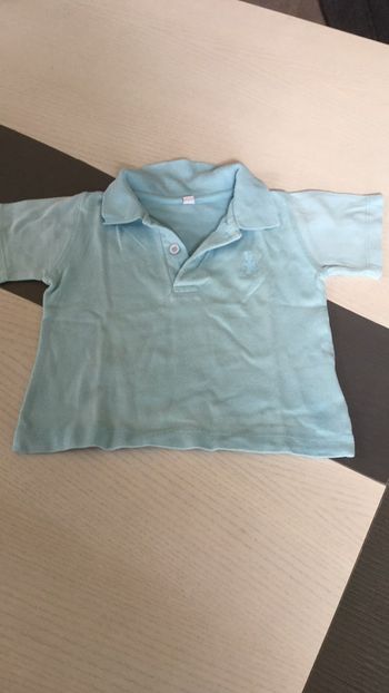 Polo bleu 18m