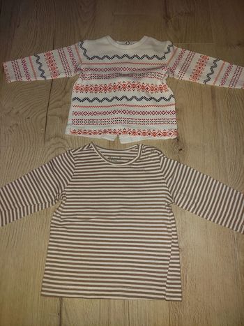 2 Tee-shirts ml 6 mois tbe