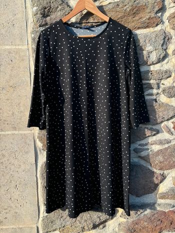 Robe noire à pois taille L