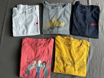 Lot de 5 t-shirts manches longues petite fille « Kiabi »