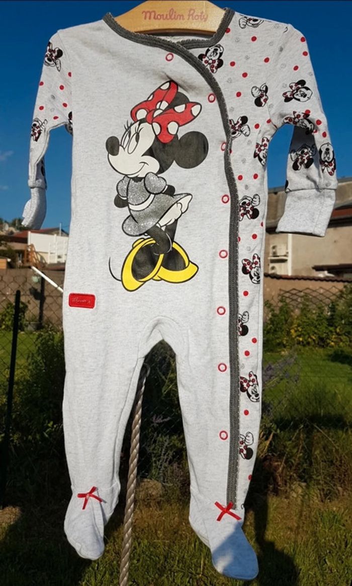 Lot Pyjama + Body ML Minnie 6-9m Neuf - photo numéro 2