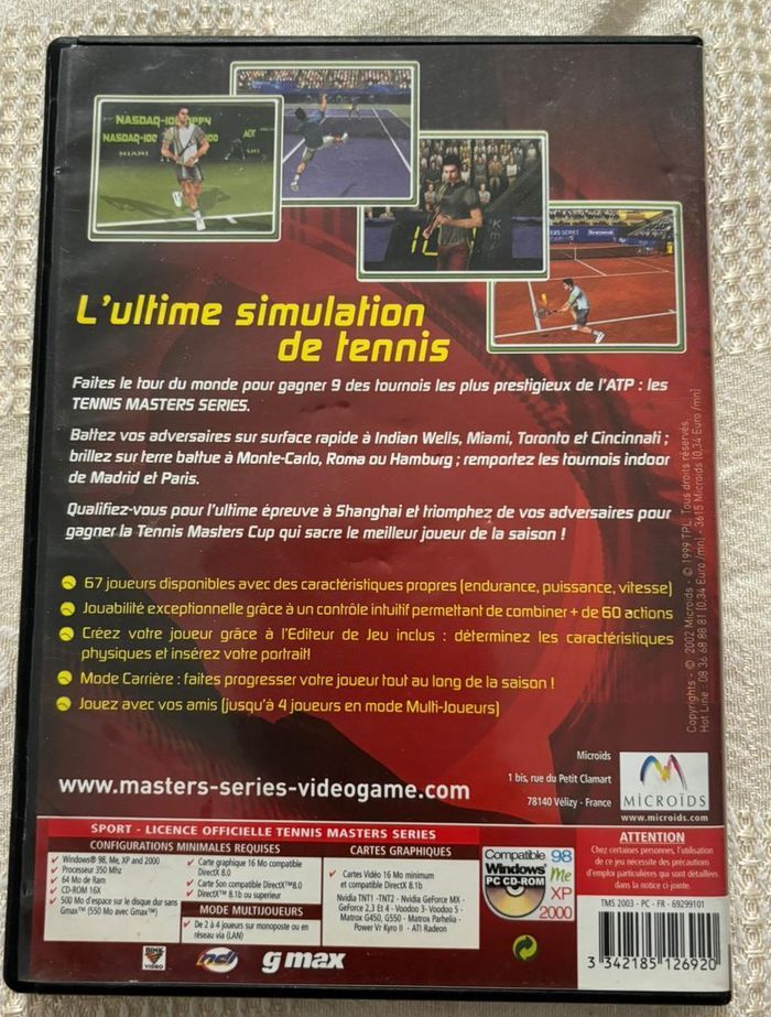 Jeu vidéo Tennis Master Series 2003 - PC - photo numéro 2