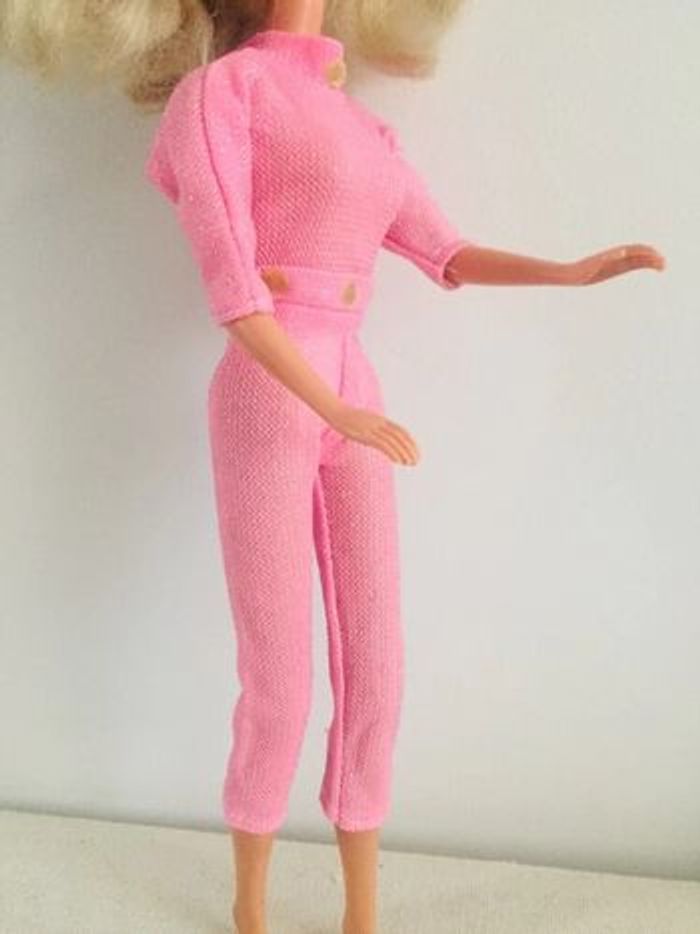 Tenue barbie combinaison lurex rose vintage - photo numéro 6