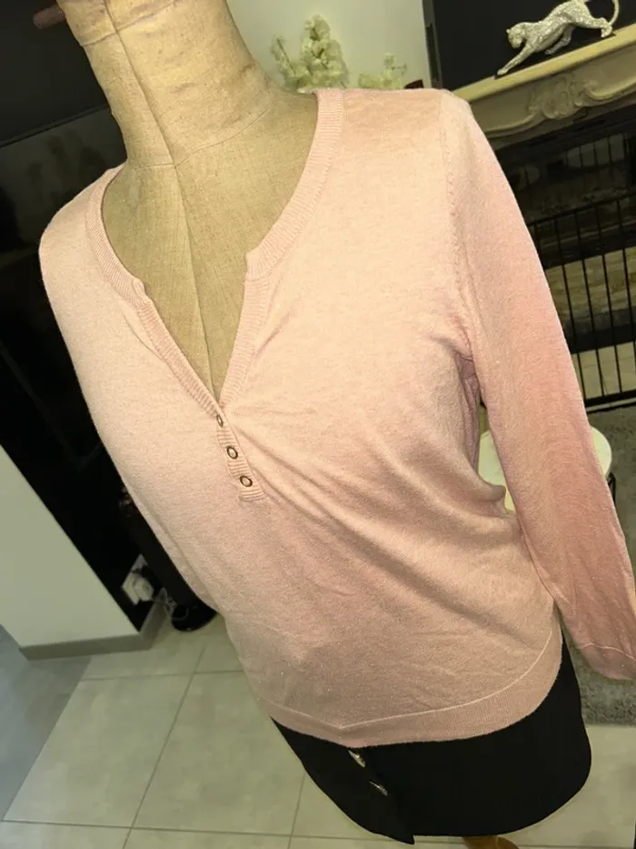Pull femme rose clair - photo numéro 4