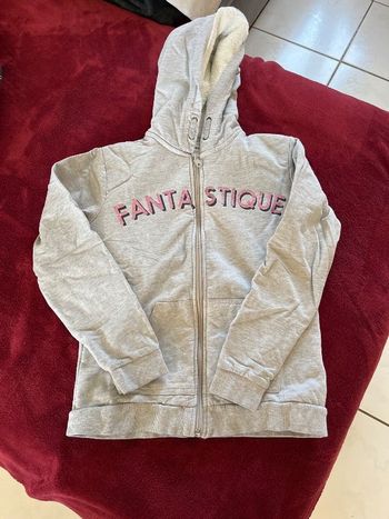 Veste fille en tissu doublée moumoute