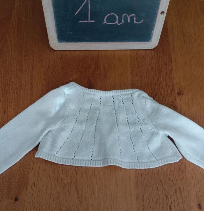 Boléro Sergent major taille 1 an en très bon état couleur vert anis - photo numéro 3