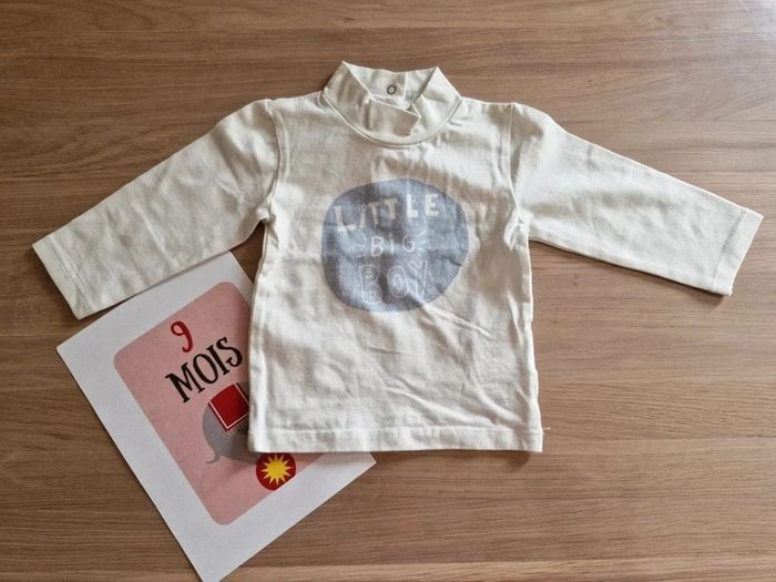 Lot de 5 t-shirts col roulé 9 mois - photo numéro 2