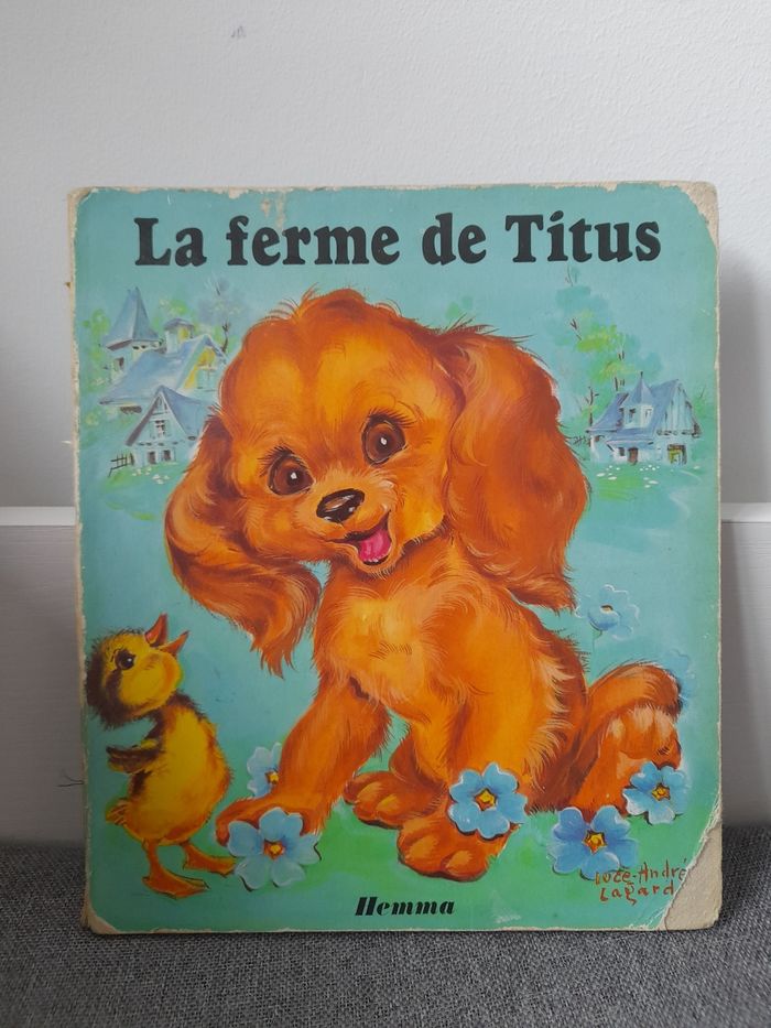 Livre cartonné vintage 1983 : La ferme de Titus Hemma