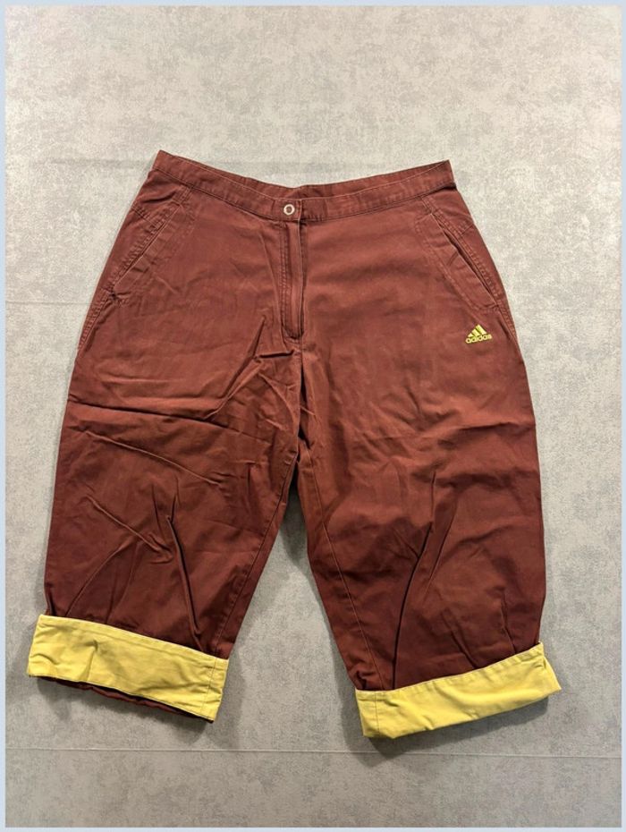 Pantacourt Adidas Vintage Bordeaux et vert Taille 42