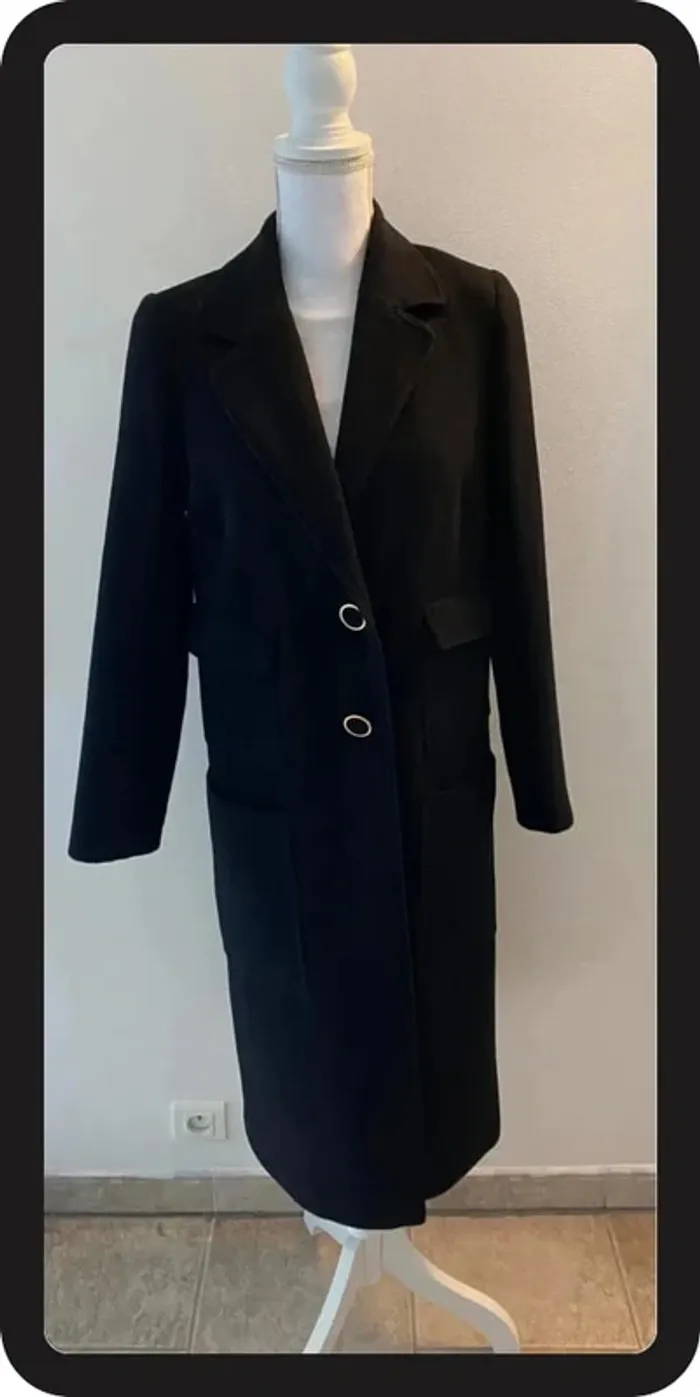 Sinequanone Manteau Long Noir Taille 34/36/S - photo numéro 2