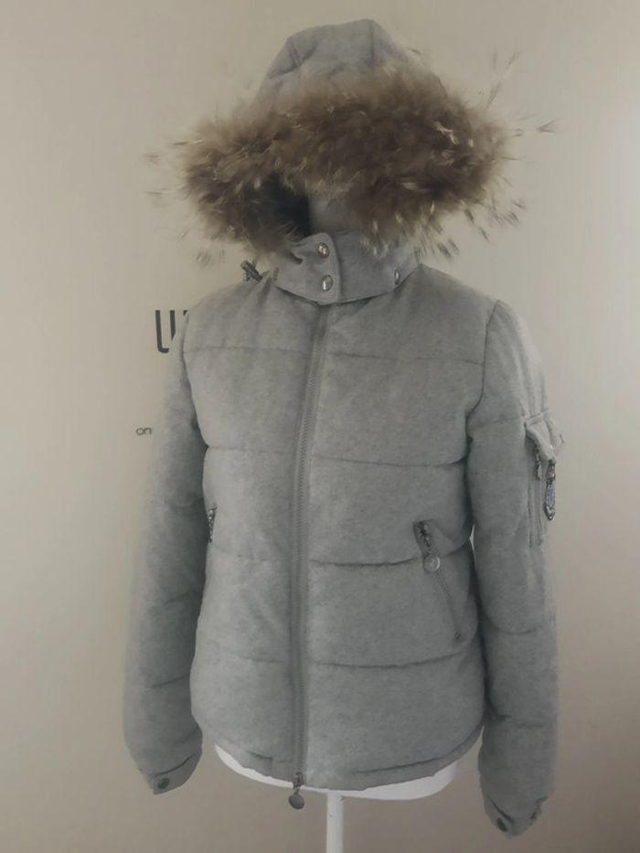 Magnifique blouson hiver bien chaud laine gris Karl Marc John comme neuf - photo numéro 7