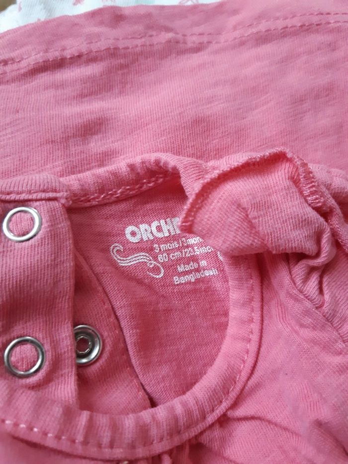 Tenue haut rose et pantalon Orchestra 3 mois - photo numéro 3