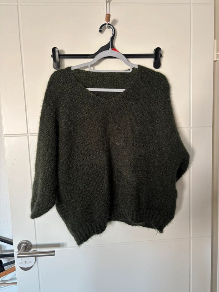 Pull chaud kaki motif étoile - taille unique