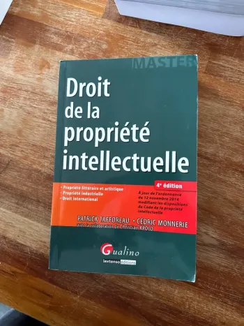 Livre droit de la propriété intellectuelle