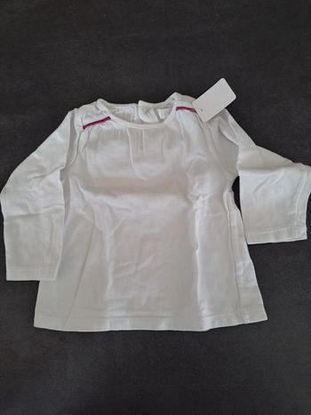 sous pull obaibi blanc 12 mois