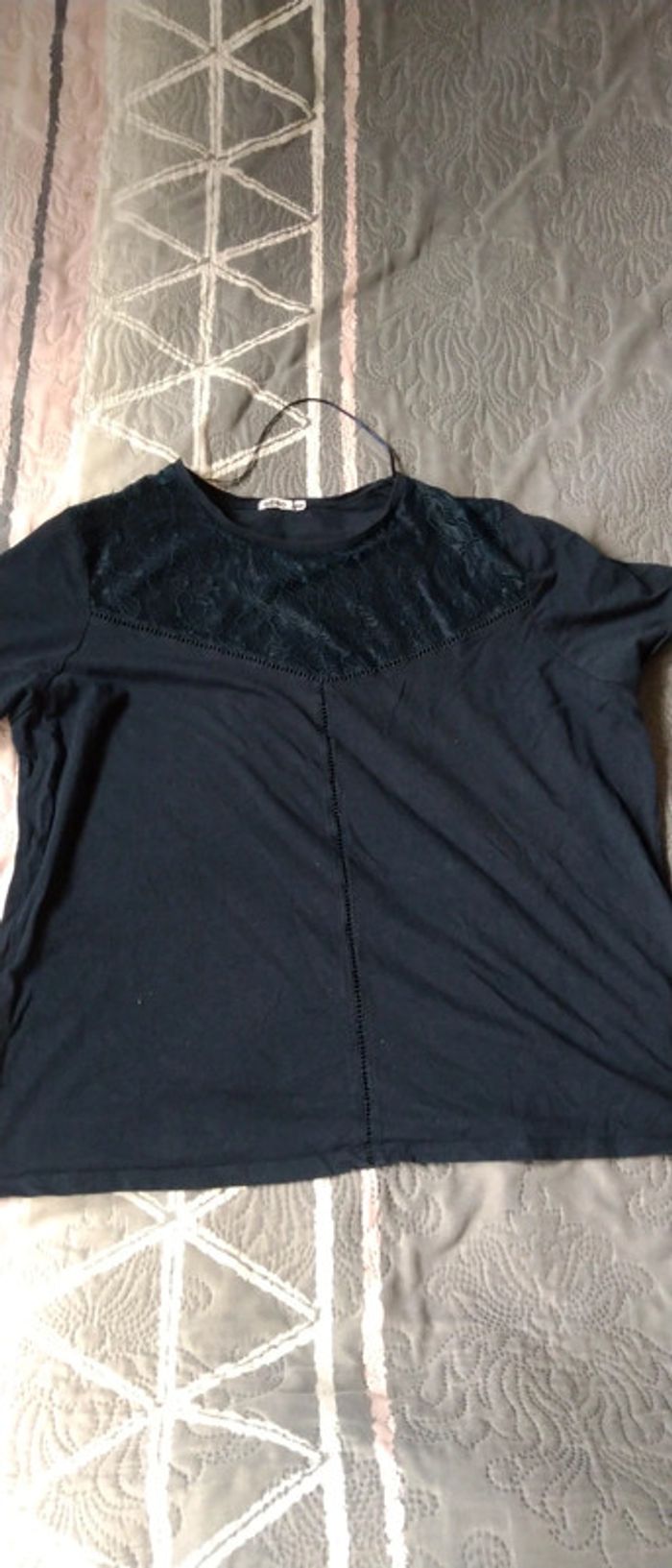 Haut avec dentelle marine femme 44 gemo - photo numéro 4