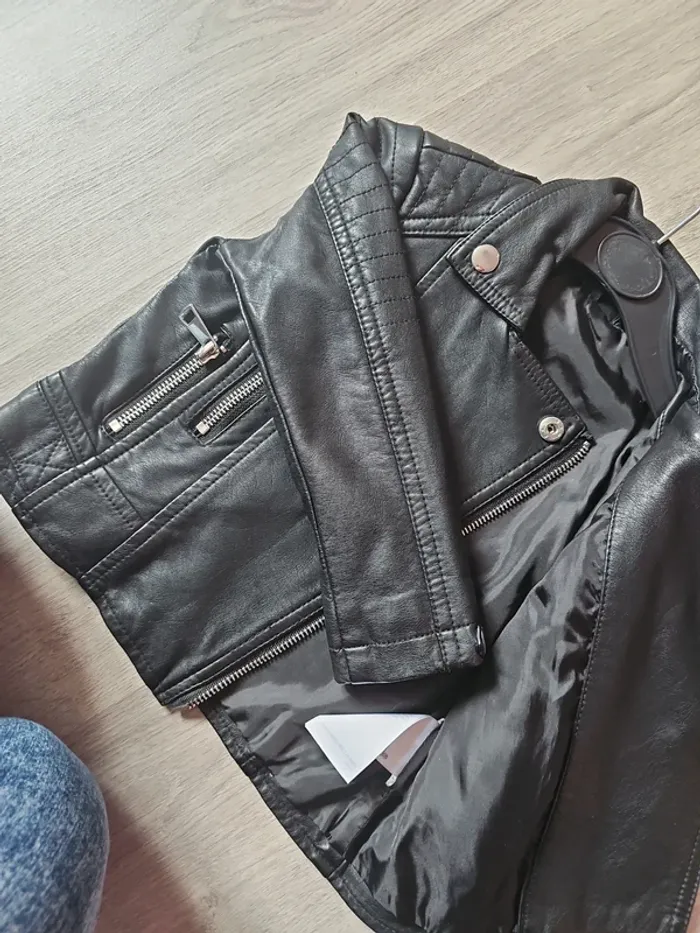 Veste simili cuir perfecto fille 3 ans - photo numéro 8