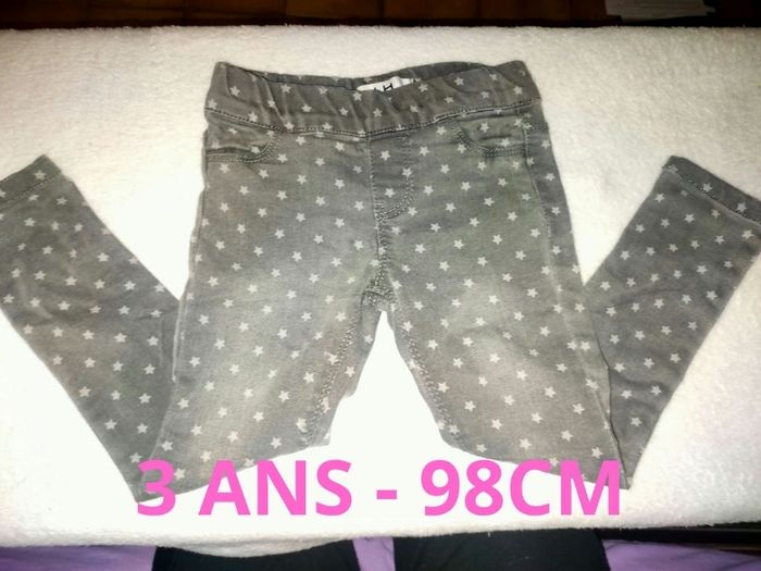 Pantalon gris étoilé LA HALLE - 3A/98CM