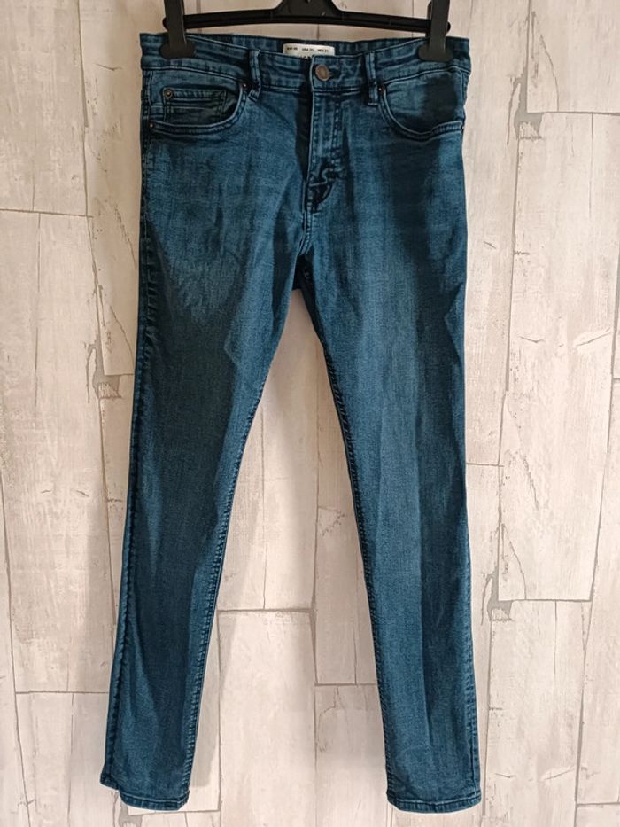 Jean bleu super skinny homme