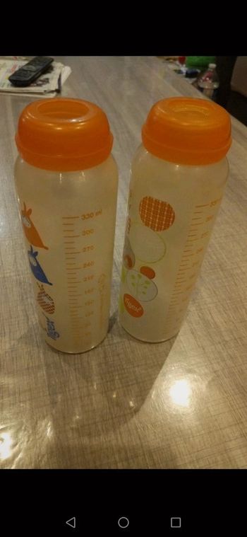 Biberons tigex sans bouchon