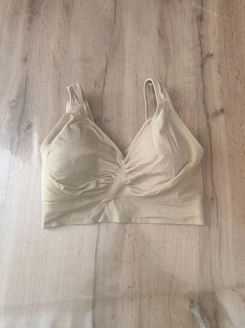 Soutien-gorge Genie Crème Sans Coutures - Taille 90E - Polyester Élasthanne - Très Bon État