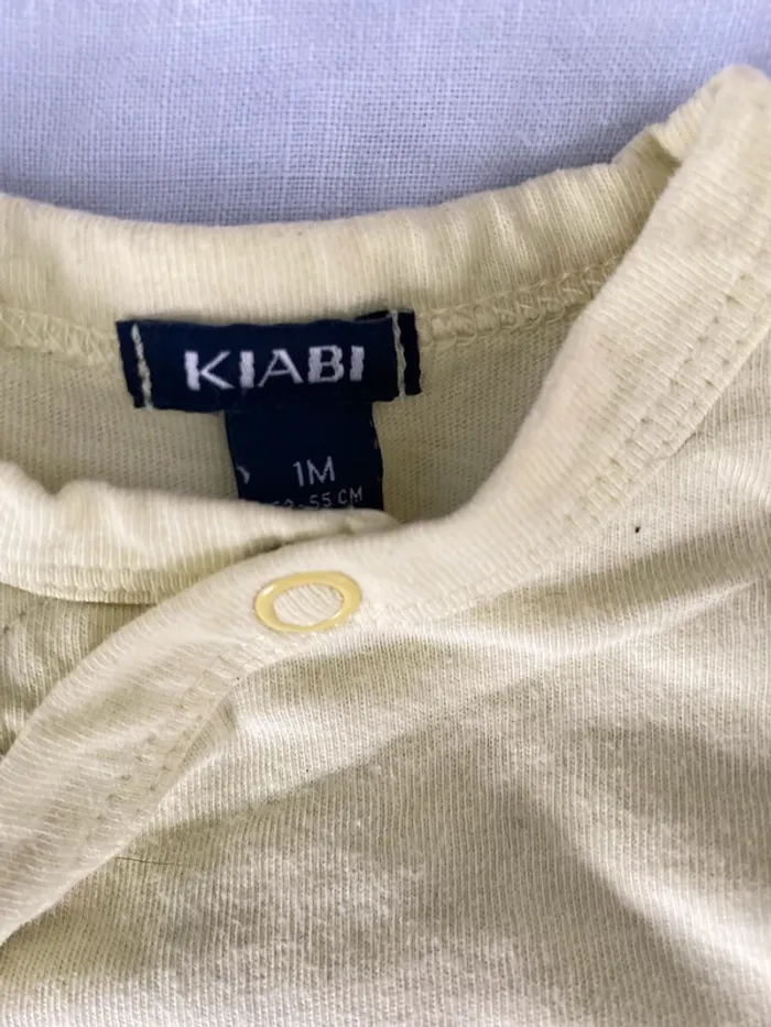 Pyjama léger 1 mois jaune Kiabi Pirates - photo numéro 2
