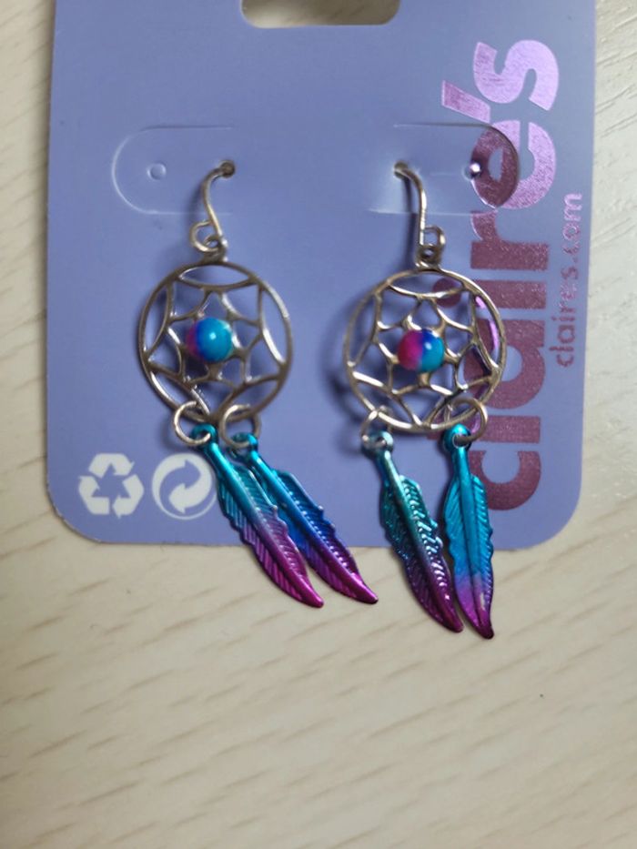 Boucles d 'oreilles Attrape rêve Claire's - photo numéro 3